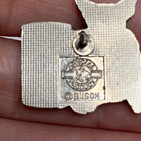 Vintage Busch Spuds Mackenzie Dog Mascot Pin 1" Beer Can Bud Light Budweiser - Picture 5 of 5